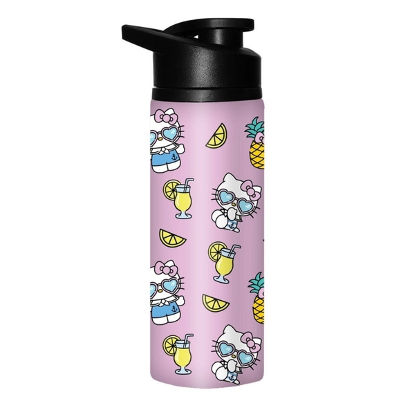 Hello Kitty Pineapples And Lemonade Stainless Steel Water Bottle - Picture 2 of 7